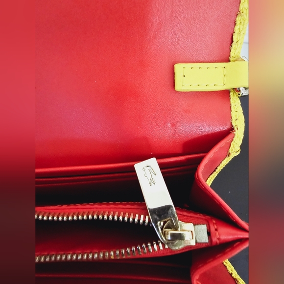 Lacoste Small Crossbody Walket Bag purse Yellow - Picture 3 of 8